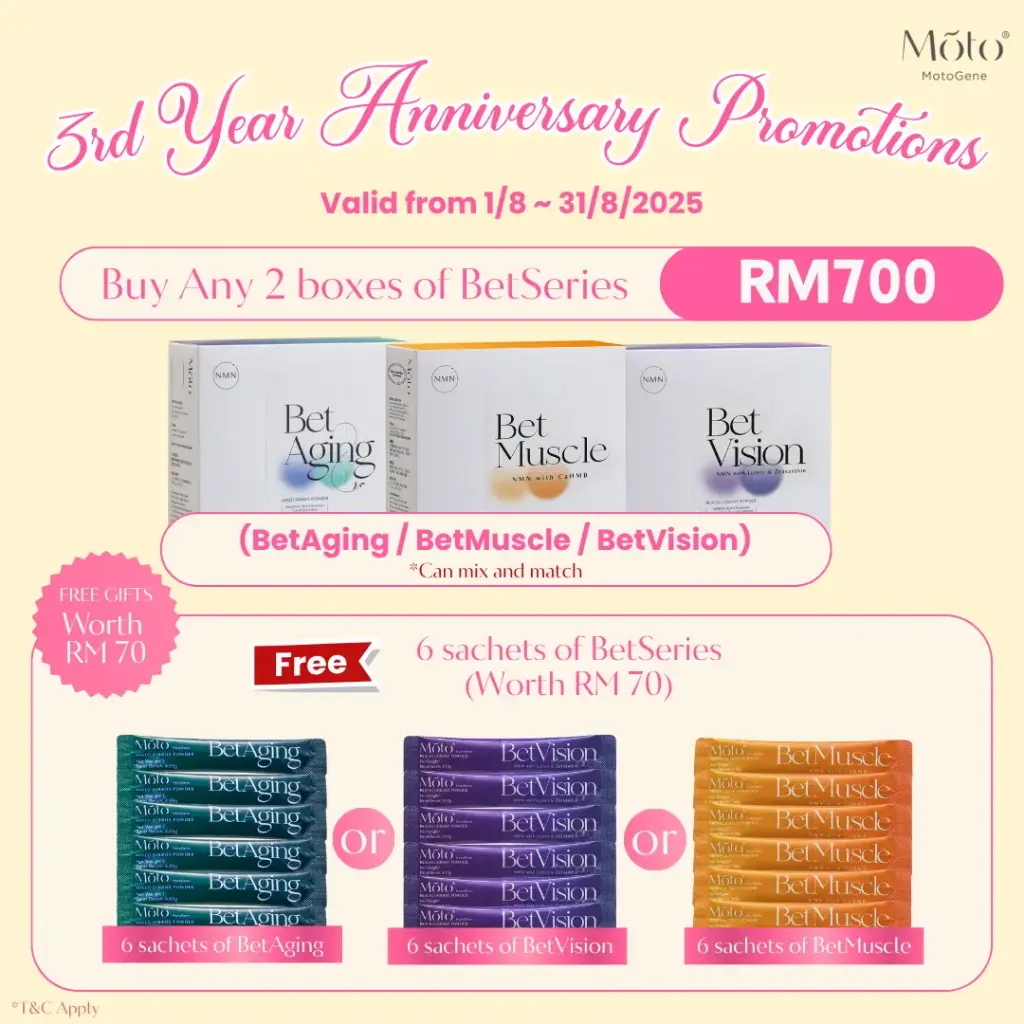 3rd Year Anniversary 2025 - Buy 2 boxes of BetSeries Free 6 sachets BetSeries