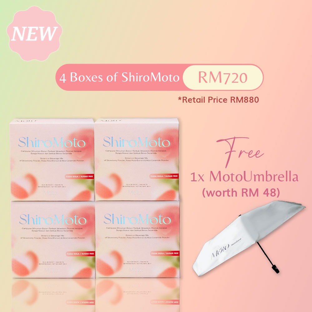 4 Boxes of ShiroMoto FREE 1x MotoUmbrella