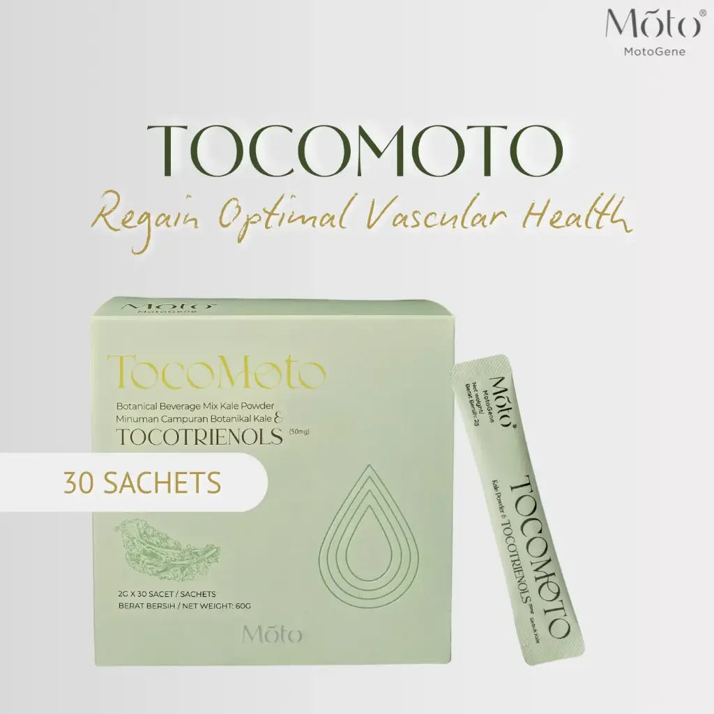 TocoMoto Botanical Beverage Mix Kale Powder & Tocotrienols (30 Sachets)