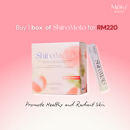 [SM30] ShiroMoto Botanical Beverage Mix of Strawberry Powder, Rose Petal Extract and Rice Ceramide Powder