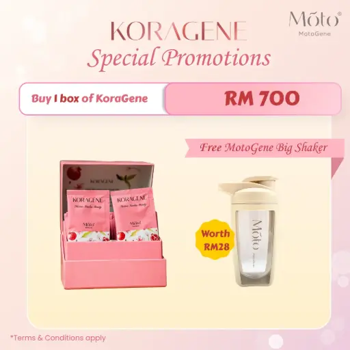 (Promo) Buy 1 box of KoraGene + Free MotoGene Big Shaker