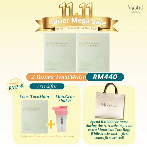 Buy 2 boxes TocoMoto + Free 1 box TocoMoto + Free MotoGene Shaker  (MotoGene 11.11 Promotion)